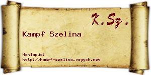 Kampf Szelina névjegykártya
